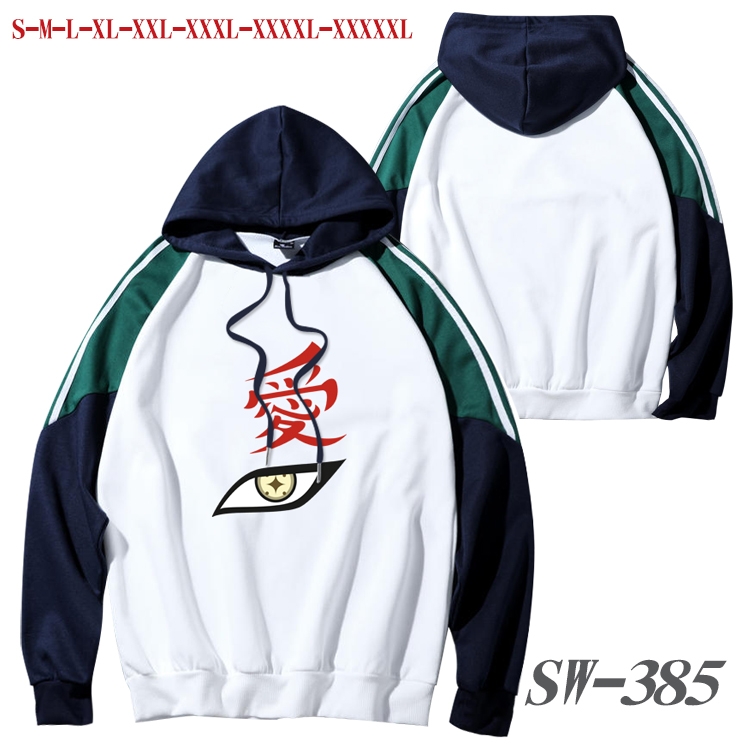 Naruto Anime color contrast sweater pullover Hoodie from S to 5XL SW-385