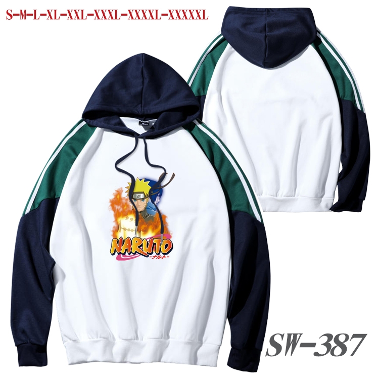 Naruto Anime color contrast sweater pullover Hoodie from S to 5XL SW-387