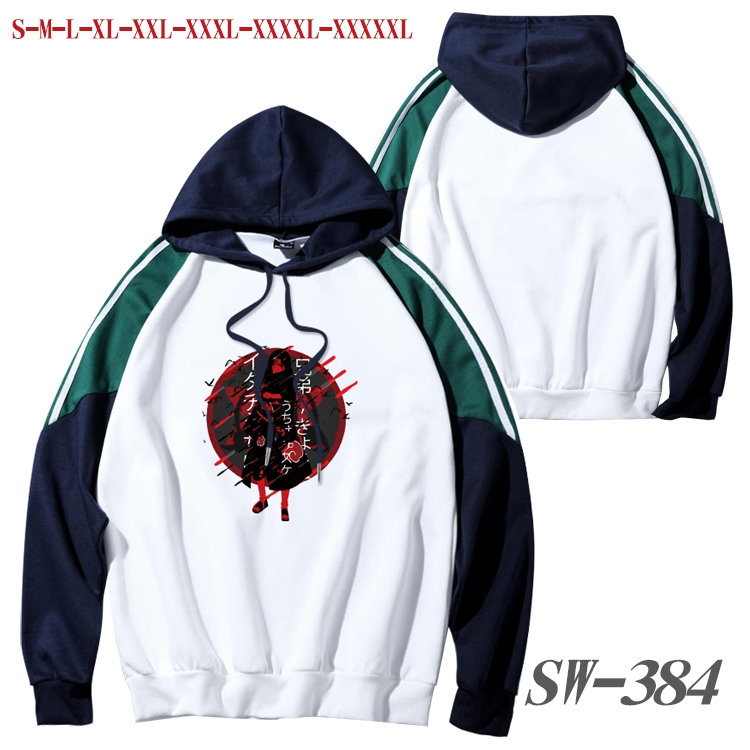 Naruto Anime color contrast sweater pullover Hoodie from S to 5XL SW-384