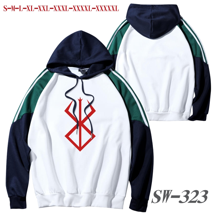 Berserk Anime color contrast sweater pullover Hoodie from S to 5XL SW-323