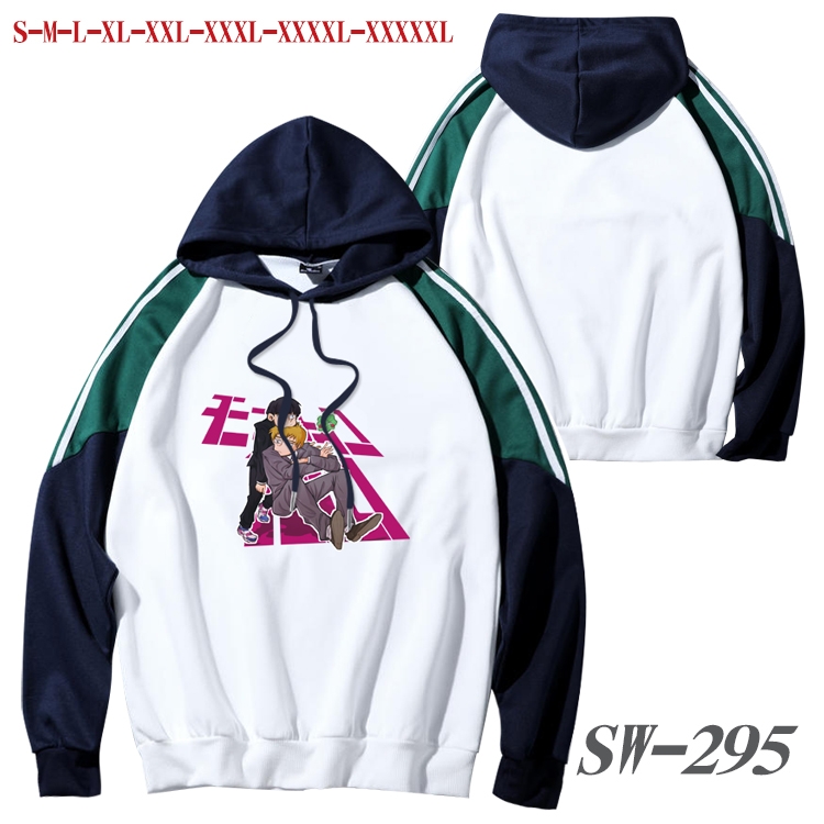 Mob Psycho 100 Anime color contrast sweater pullover Hoodie from S to 5XL SW-295