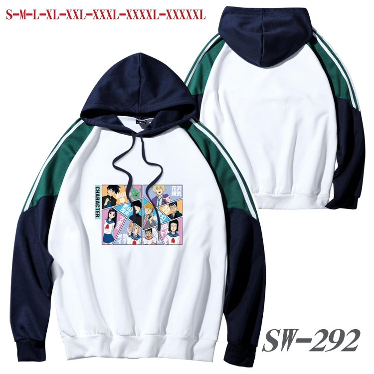 Mob Psycho 100 Anime color contrast sweater pullover Hoodie from S to 5XL SW-292