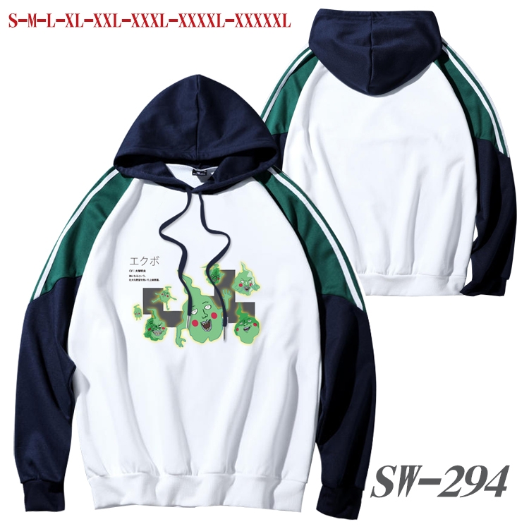 Mob Psycho 100 Anime color contrast sweater pullover Hoodie from S to 5XL SW-294