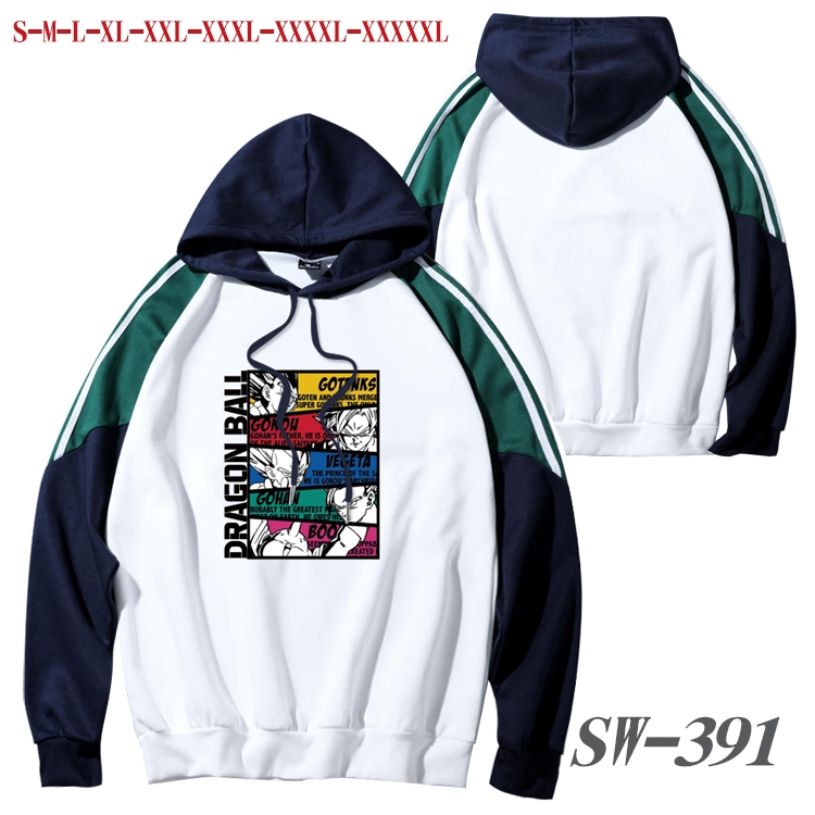DRAGON BALL Anime color contrast sweater pullover Hoodie from S to 5XL SW-391