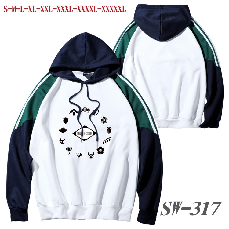 Bleach Anime color contrast sweater pullover Hoodie from S to 5XL SW-317