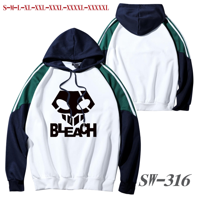 Bleach Anime color contrast sweater pullover Hoodie from S to 5XL SW-316