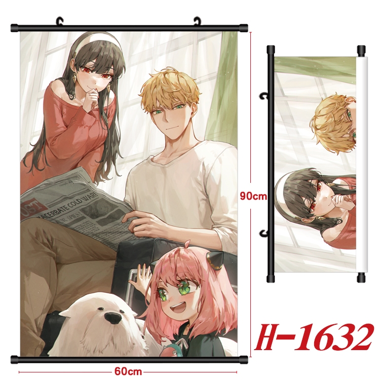 SPY×FAMILY Anime Black Plastic Rod Canvas Painting 60X90CM H-1632A