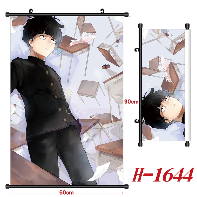 Mob Psycho 100 Anime Black Plastic Rod Canvas Painting 60X90CM  H-1644A