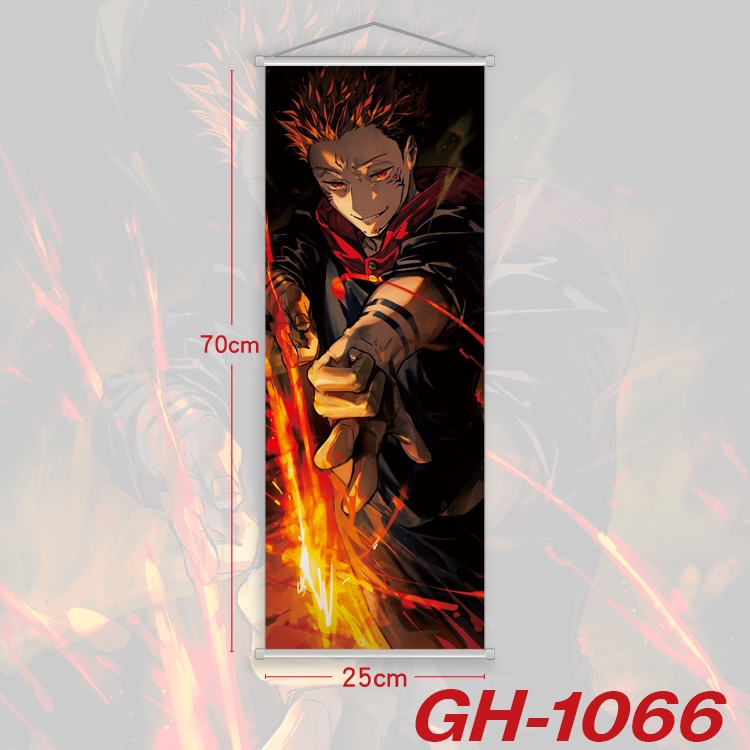 Jujutsu Kaisen Plastic Rod Cloth Small Hanging Canvas Painting 25x70cm price for 5 pcs GH-1066A