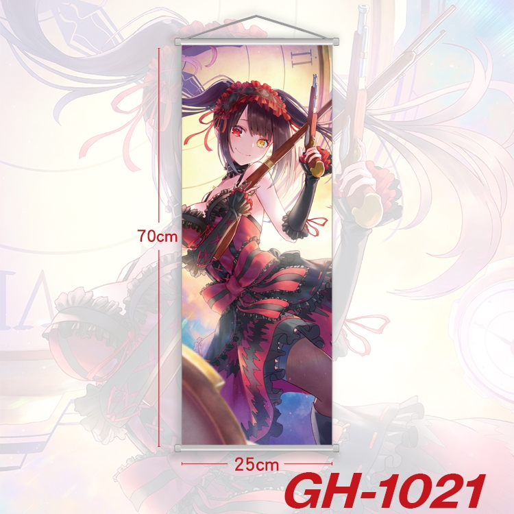 Date-A-Live Plastic Rod Cloth Small Hanging Canvas Painting 25x70cm price for 5 pcs GH-1021A