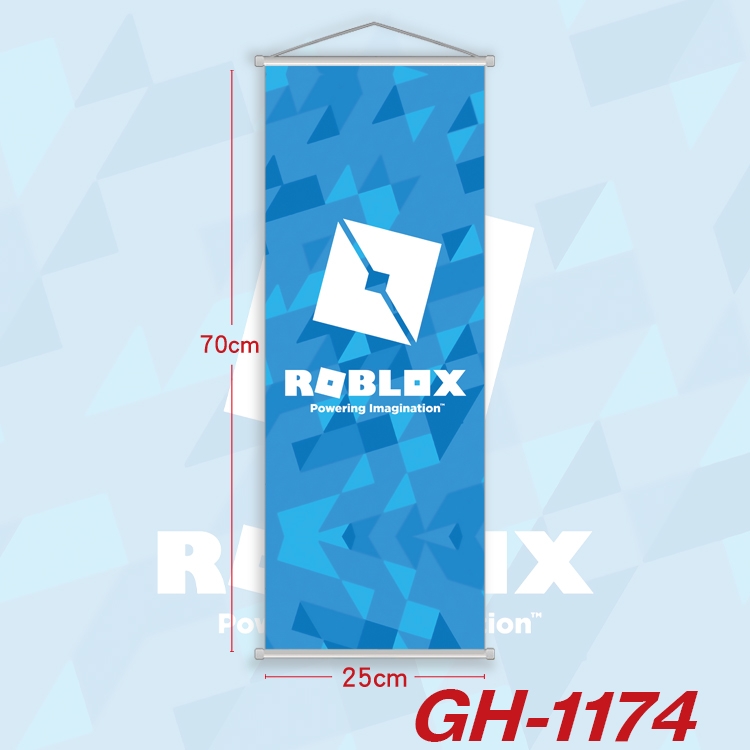 Robllox Plastic Rod Cloth Small Hanging Canvas Painting 25x70cm price for 5 pcs GH-1174A