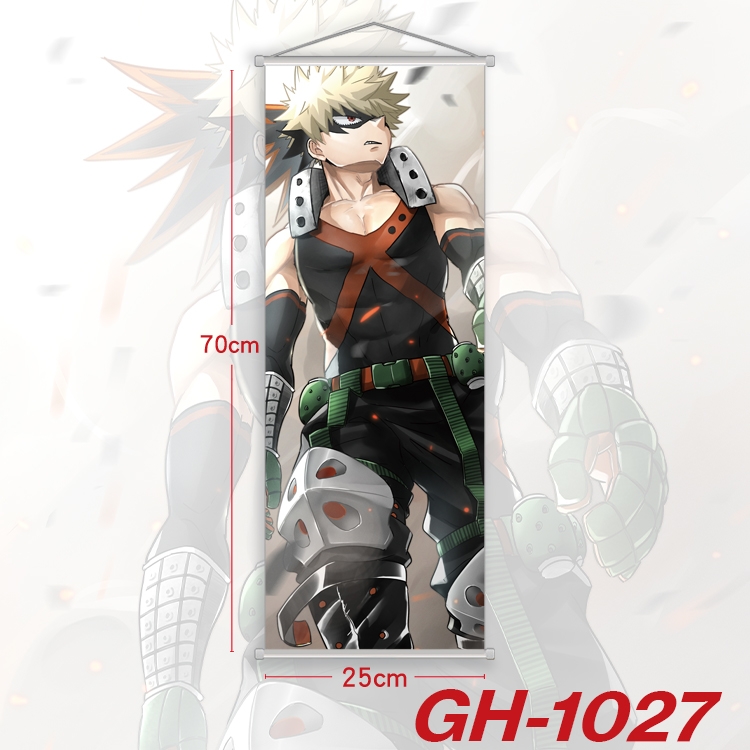 My Hero Academia Plastic Rod Cloth Small Hanging Canvas Painting 25x70cm price for 5 pcs GH-1027A