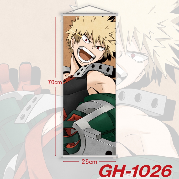 My Hero Academia Plastic Rod Cloth Small Hanging Canvas Painting 25x70cm price for 5 pcs GH-1026A