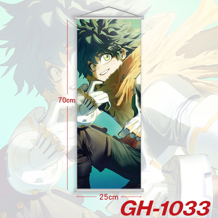 My Hero Academia Plastic Rod Cloth Small Hanging Canvas Painting 25x70cm price for 5 pcs GH-1033A