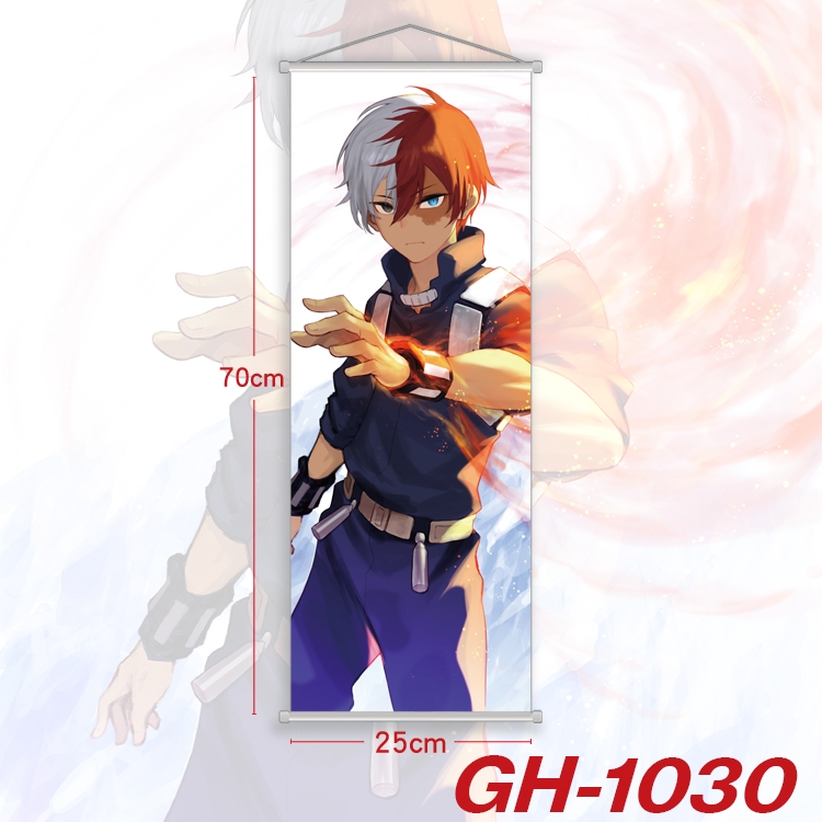My Hero Academia Plastic Rod Cloth Small Hanging Canvas Painting 25x70cm price for 5 pcs GH-1030A