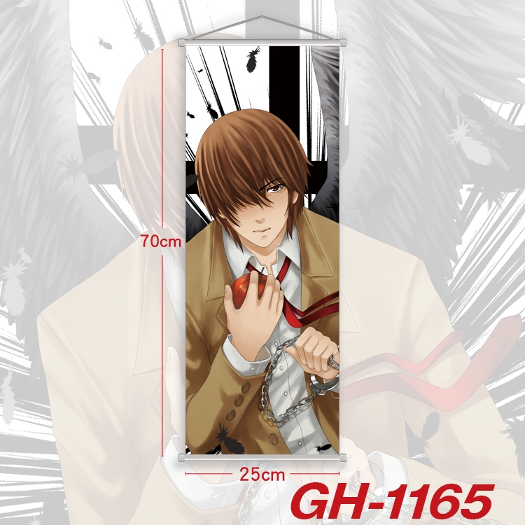 Death note Plastic Rod Cloth Small Hanging Canvas Painting 25x70cm price for 5 pcs GH-1165A