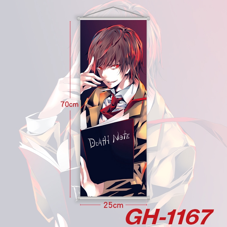Death note Plastic Rod Cloth Small Hanging Canvas Painting 25x70cm price for 5 pcs GH-1167A