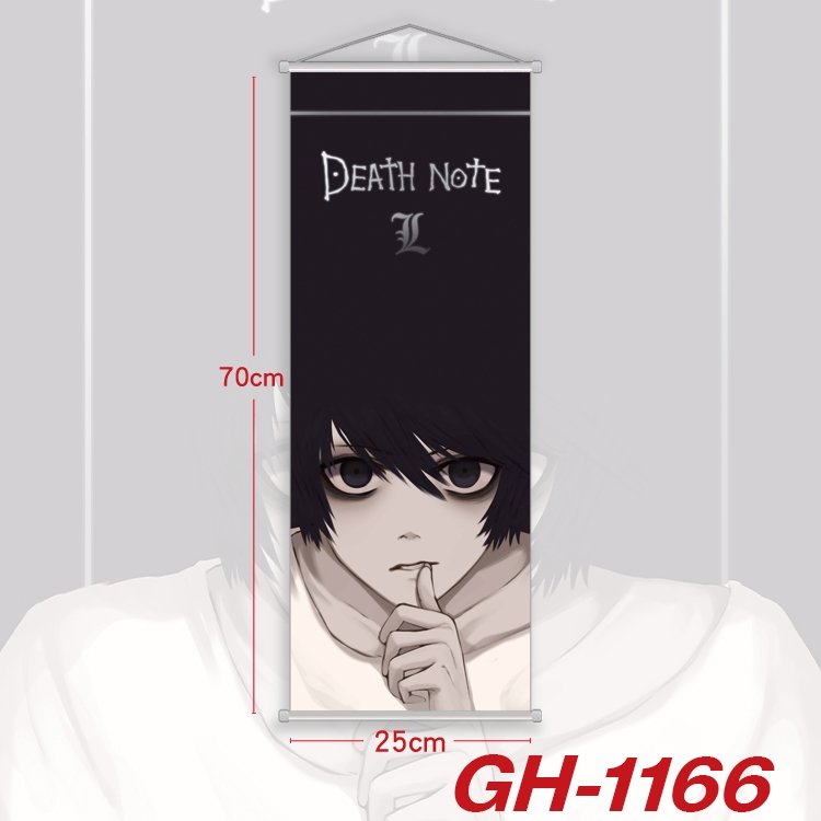 Death note Plastic Rod Cloth Small Hanging Canvas Painting 25x70cm price for 5 pcs GH-1166A