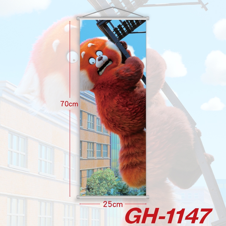 Turning Red Plastic Rod Cloth Small Hanging Canvas Painting 25x70cm price for 5 pcs GH-1147A