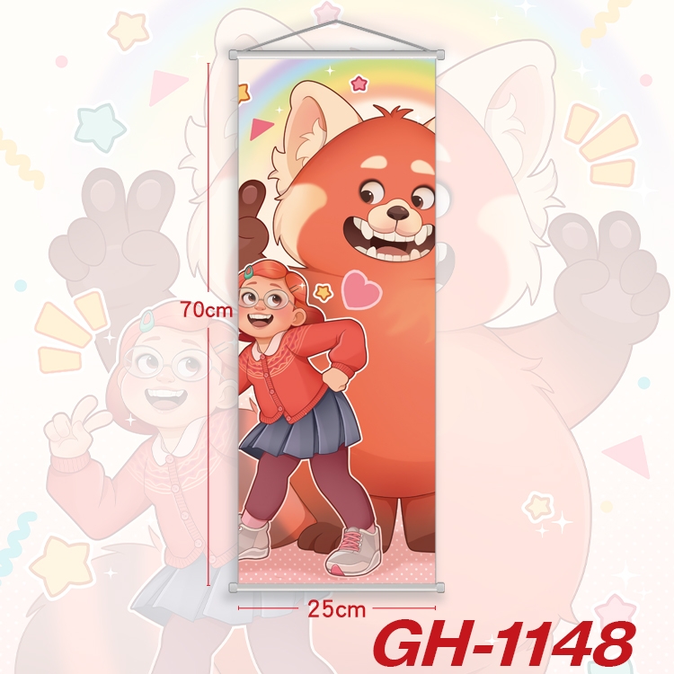 Turning Red Plastic Rod Cloth Small Hanging Canvas Painting 25x70cm price for 5 pcs GH-1148A