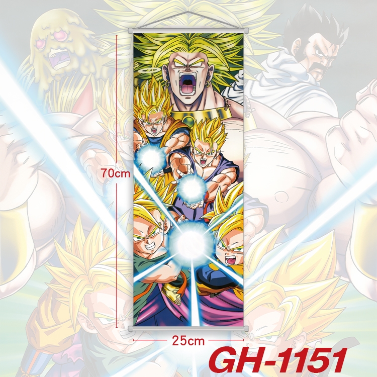 DRAGON BALL Plastic Rod Cloth Small Hanging Canvas Painting 25x70cm price for 5 pcs GH-1151A