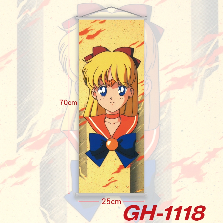 sailormoon Plastic Rod Cloth Small Hanging Canvas Painting 25x70cm price for 5 pcs GH-1118A