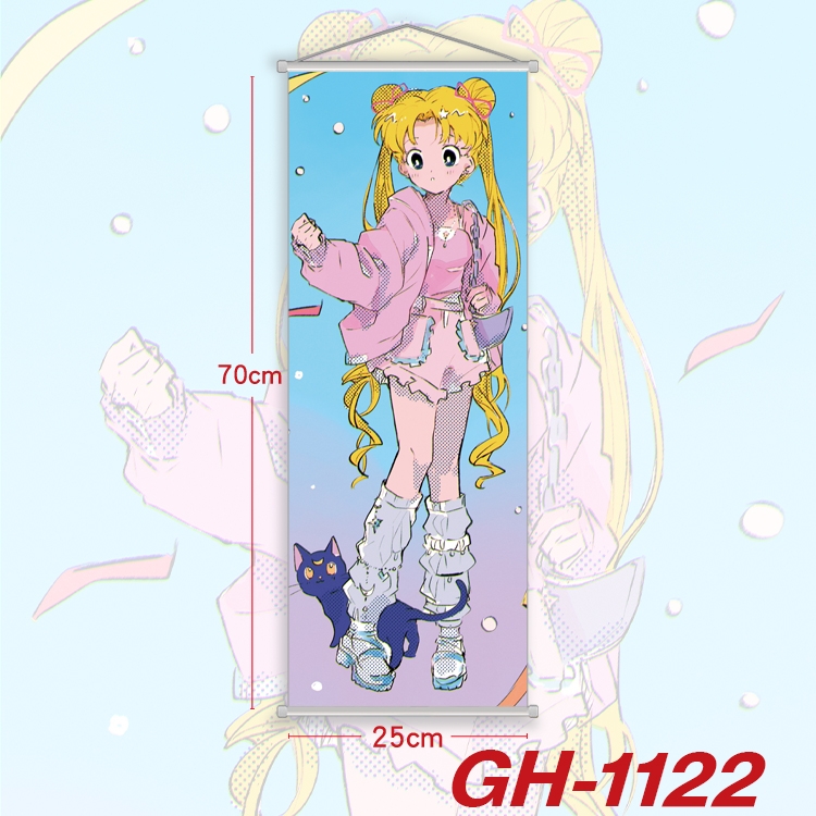 sailormoon Plastic Rod Cloth Small Hanging Canvas Painting 25x70cm price for 5 pcs GH-1122A