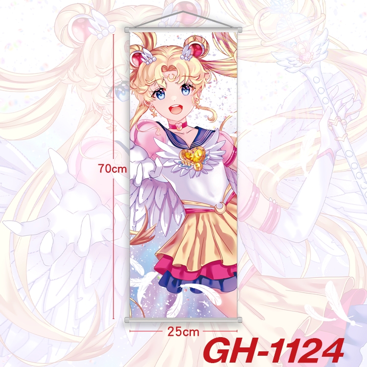 sailormoon Plastic Rod Cloth Small Hanging Canvas Painting 25x70cm price for 5 pcs GH-1124A