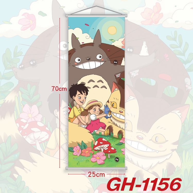 TOTORO Plastic Rod Cloth Small Hanging Canvas Painting 25x70cm price for 5 pcs GH-1156A