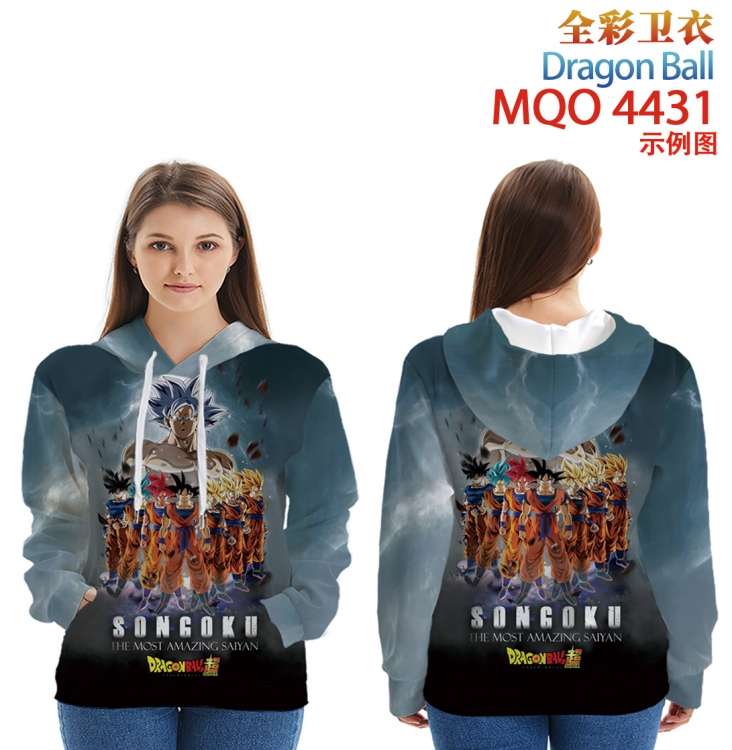 DRAGON BALL Long Sleeve Hooded Full Color Patch Pocket Sweatshirt from XXS to 4XL  MQO-4431