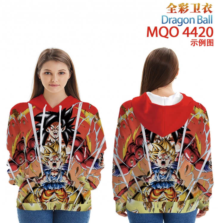 DRAGON BALL Long Sleeve Hooded Full Color Patch Pocket Sweatshirt from XXS to 4XL MQO-4420