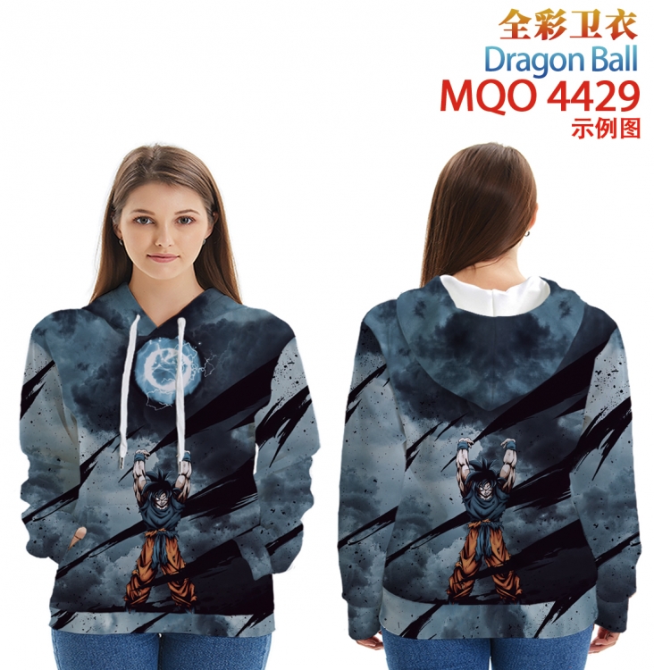 DRAGON BALL Long Sleeve Hooded Full Color Patch Pocket Sweatshirt from XXS to 4XL MQO-4429