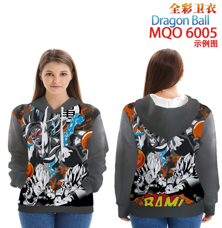 DRAGON BALL Long Sleeve Hooded Full Color Patch Pocket Sweatshirt from XXS to 4XL MQO 6005