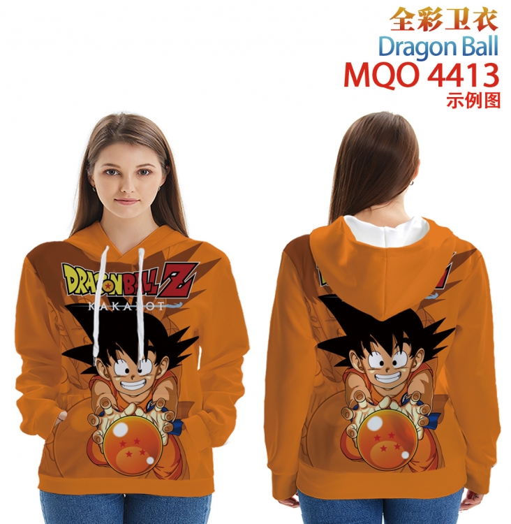 DRAGON BALL Long Sleeve Hooded Full Color Patch Pocket Sweatshirt from XXS to 4XL  MQO-4413