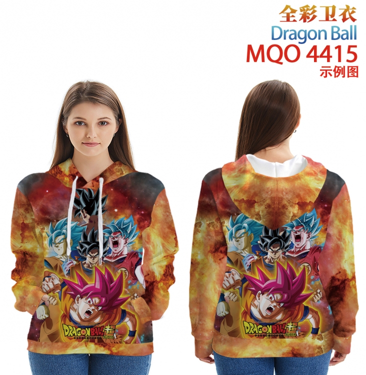 DRAGON BALL Long Sleeve Hooded Full Color Patch Pocket Sweatshirt from XXS to 4XL MQO-4415