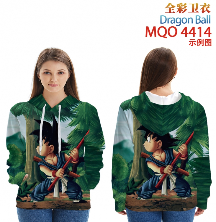 DRAGON BALL Long Sleeve Hooded Full Color Patch Pocket Sweatshirt from XXS to 4XL MQO-4414