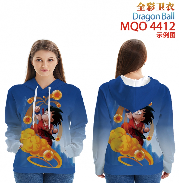 DRAGON BALL Long Sleeve Hooded Full Color Patch Pocket Sweatshirt from XXS to 4XL MQO-4412