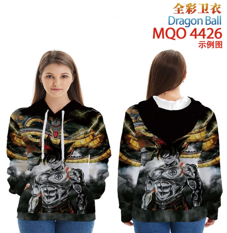 DRAGON BALL Long Sleeve Hooded Full Color Patch Pocket Sweatshirt from XXS to 4XL MQO-4426