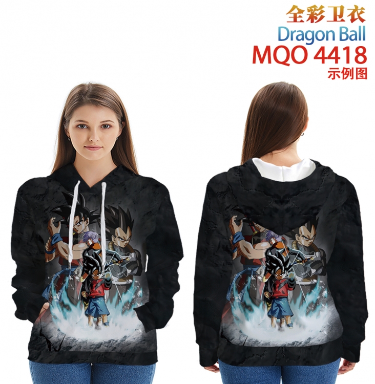 DRAGON BALL Long Sleeve Hooded Full Color Patch Pocket Sweatshirt from XXS to 4XL MQO-4418