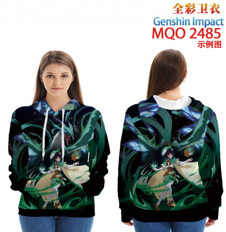 Genshin Impact Long Sleeve Hooded Full Color Patch Pocket Sweatshirt from XXS to 4XL  MQO-2485