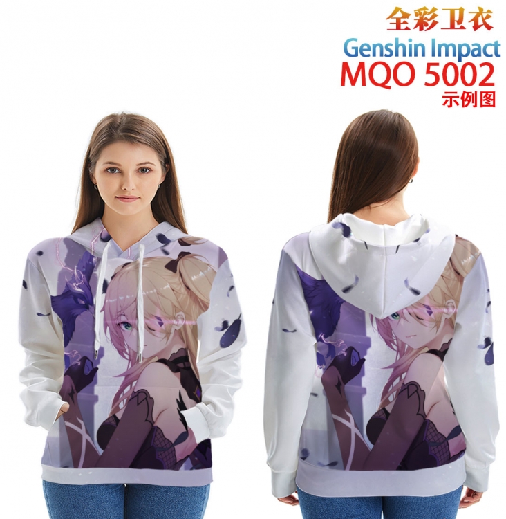 Genshin Impact Long Sleeve Hooded Full Color Patch Pocket Sweatshirt from XXS to 4XL MQO-5002