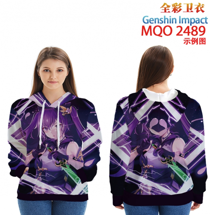 Genshin Impact Long Sleeve Hooded Full Color Patch Pocket Sweatshirt from XXS to 4XL  MQO-2489