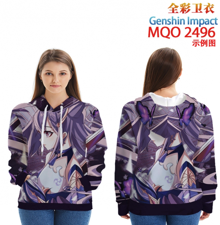 Genshin Impact Long Sleeve Hooded Full Color Patch Pocket Sweatshirt from XXS to 4XL  MQO-2496