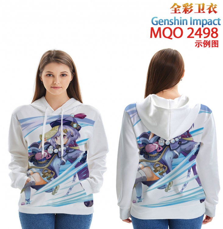 Genshin Impact Long Sleeve Hooded Full Color Patch Pocket Sweatshirt from XXS to 4XL  MQO-2498