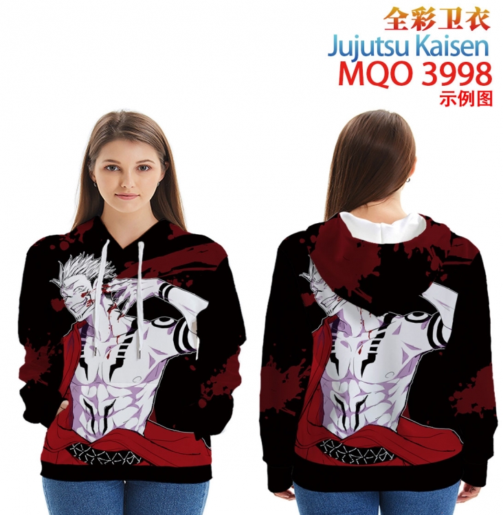 Jujutsu Kaisen Long Sleeve Hooded Full Color Patch Pocket Sweatshirt from XXS to 4XL  MQO 3998