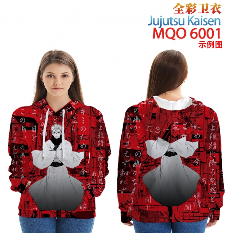 Jujutsu Kaisen Long Sleeve Hooded Full Color Patch Pocket Sweatshirt from XXS to 4XL  MQO 6001