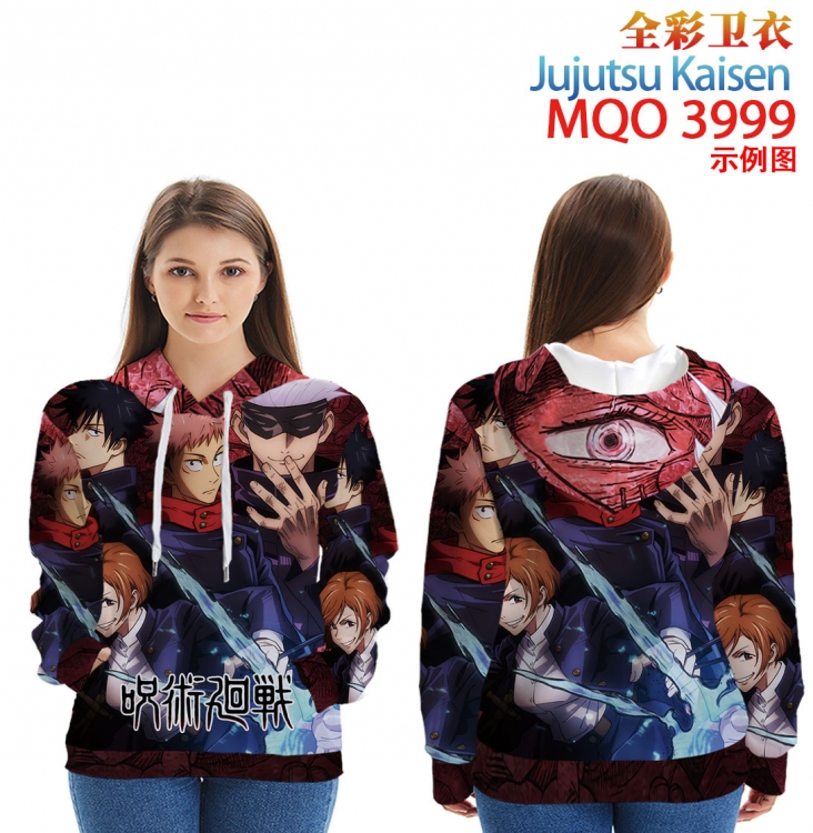 Jujutsu Kaisen Long Sleeve Hooded Full Color Patch Pocket Sweatshirt from XXS to 4XL  MQO 3999