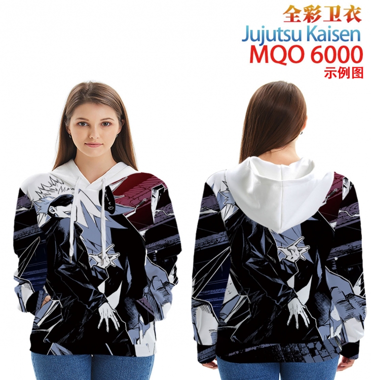 Jujutsu Kaisen Long Sleeve Hooded Full Color Patch Pocket Sweatshirt from XXS to 4XL MQO 6000