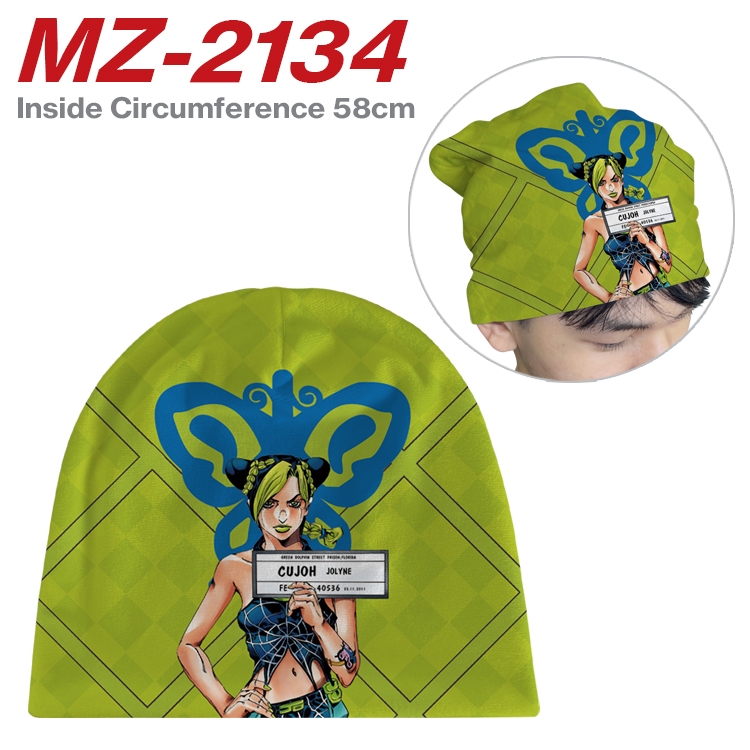 JoJos Bizarre Adventure Anime flannel full color hat cosplay men's and women's knitted hats 58cm  MZ-2134