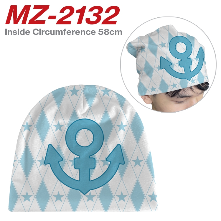 JoJos Bizarre Adventure Anime flannel full color hat cosplay men's and women's knitted hats 58cm MZ-2132